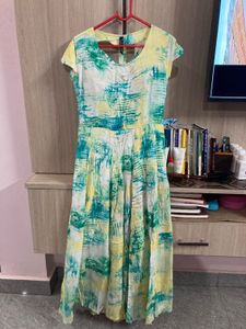 Abstract Print Maxi Dress