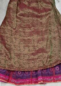 Maroon Embroidered Lehenga Skirt