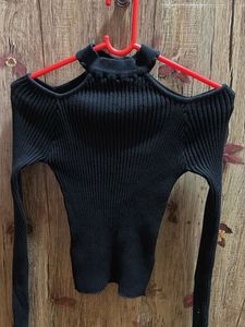 Cold Shoulder Knit Top
