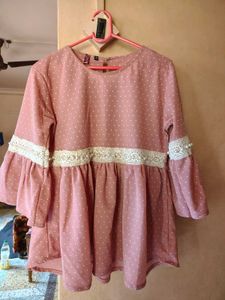 Cute Pink Polka Dot Korean Top
