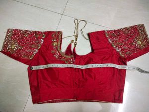 Red maggam blouse