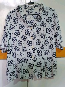 White Floral Shirt