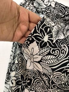 Black and white printed Pants