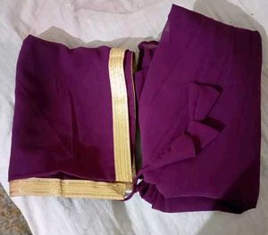 Wine Gown With Dupatta