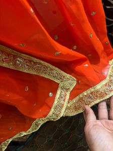 orange and golden Ethnic 4 piece set