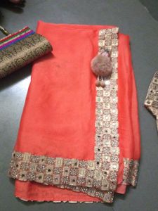 Heavy saree With Blouse
