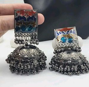 Enamel Jhumka Earrings