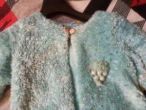 Fuzzy Blue Toddler Top