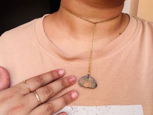 Unique real flower pendant chain