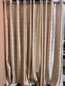 3 Pcs Elegant Gold Damask Curtains