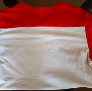 DENIM JEANS White &amp; Orange Colour T-shirt For Men