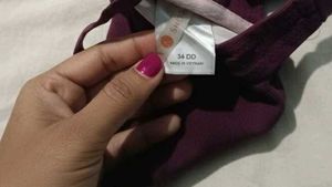 Burgundy Bikini Top. 34DD