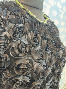 Black Rose Embellished Top