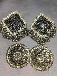 Stud & Jhumka Earrings Set