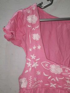 Pink Embroidered Top