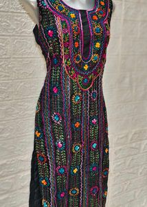 Complete Hand Embroidery 🪡 Black Kurta