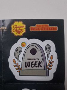 Chupa Chups Halloween Glow In Dark Stickers