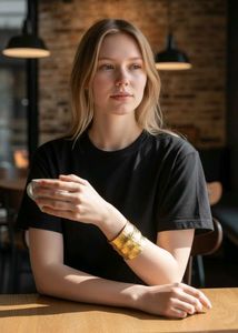 Gold Tone Cuff Bracelet