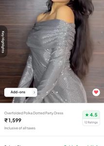 Newme Silver Embellised Dress