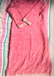 Elegant Pink Floral Kurta
