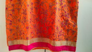 Orange Embroidery Kurti