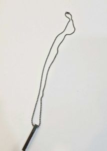 Silver Bar Pendant Necklace