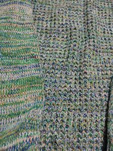 Green Waffle Knit Sweater