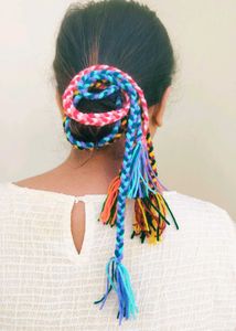 Floral Hair Bun Accessory