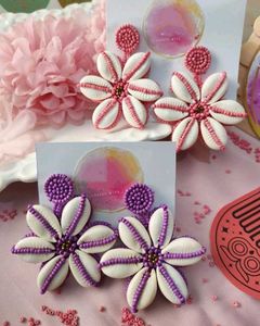 Shell Flower Earrings💜🌸