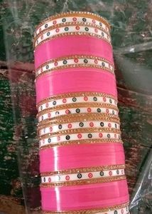 Unique Pink Colour Bridal Chura
