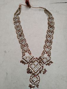 Two Piece Jewellery Set With Full Stones Work