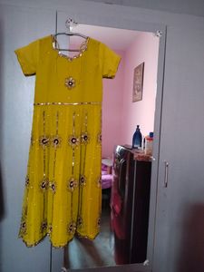 Mehendi Colour Suit Length -42inch With Salwar