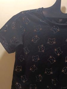 SALE Hello Kitty Print Black T Shirt