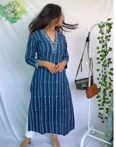 Elegant Blue Printed Kurta