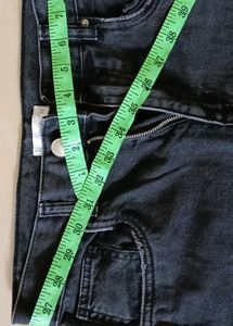 MNG Black Stripped Denim Jeans
