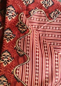 Burgundy Printed Salwar Kameez Dress Material