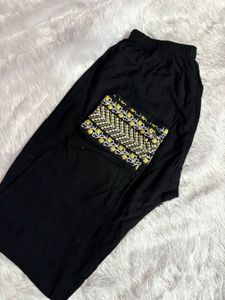 Elegant Mustard Embroidered Nayra Cut