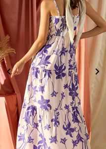 Floral Print Tiered Midi Dress