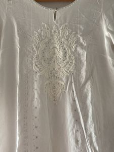 W Women chikankari embroidered Kurta
