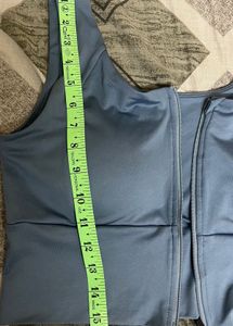 Grey Zip-Front Sports Bra