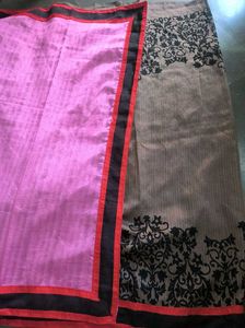 Grey Pink Saree 💕