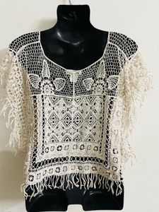White Crochet Top