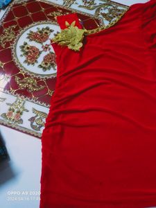 Bodycone Red Partywear Dress With Stracheble