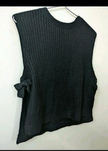 Black Bow Vest