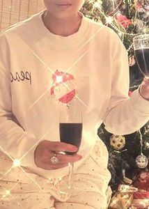White Christmas Sweatshirt With DIY Sequin