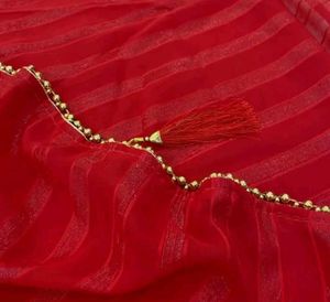 Gorgeous Red Unused Party Wear Saree