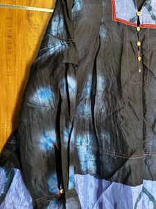 Flared Nevy Blue Colored Oversized Tunic