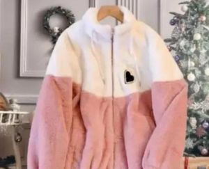 Pink &amp; White Fuzzy Jacket