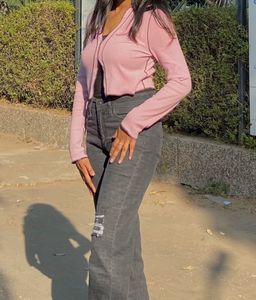 Cute Pink Long Sleeve Top
