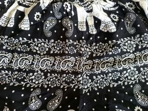 Hathi Print Black Shorts For Women&#39;s